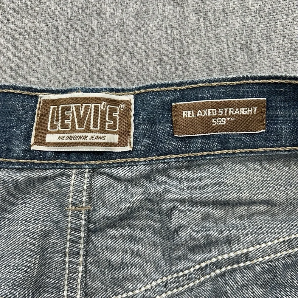Levis 559 Relaxed Straight Jeans Mens 34x28 Blue Medium Wash Denim‎ Pants